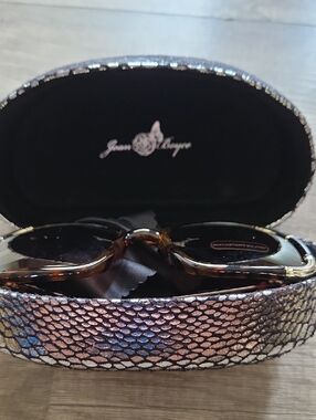 Joan Boyce Tortoiseshell Sunglasses with Branded Case